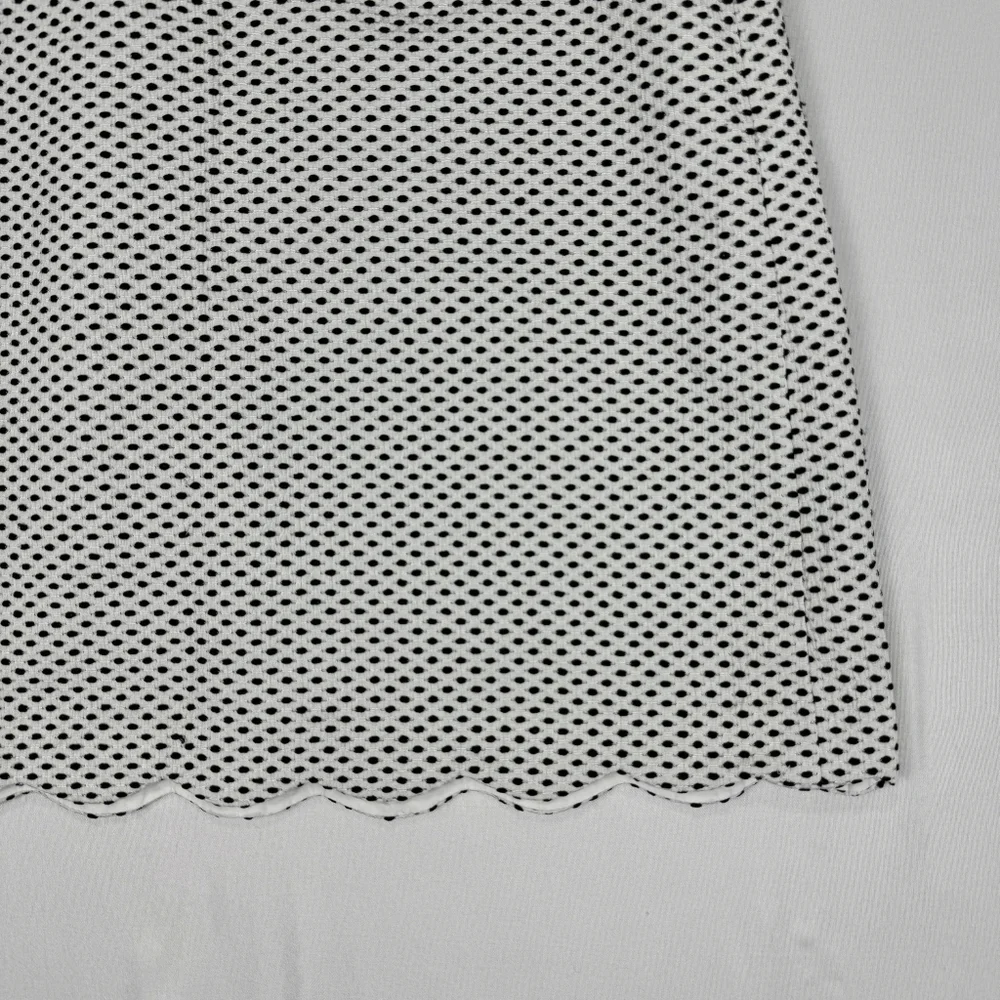 LOFT Womens Black & White Polka Dot Scalloped Hem Skirt Career Size 6